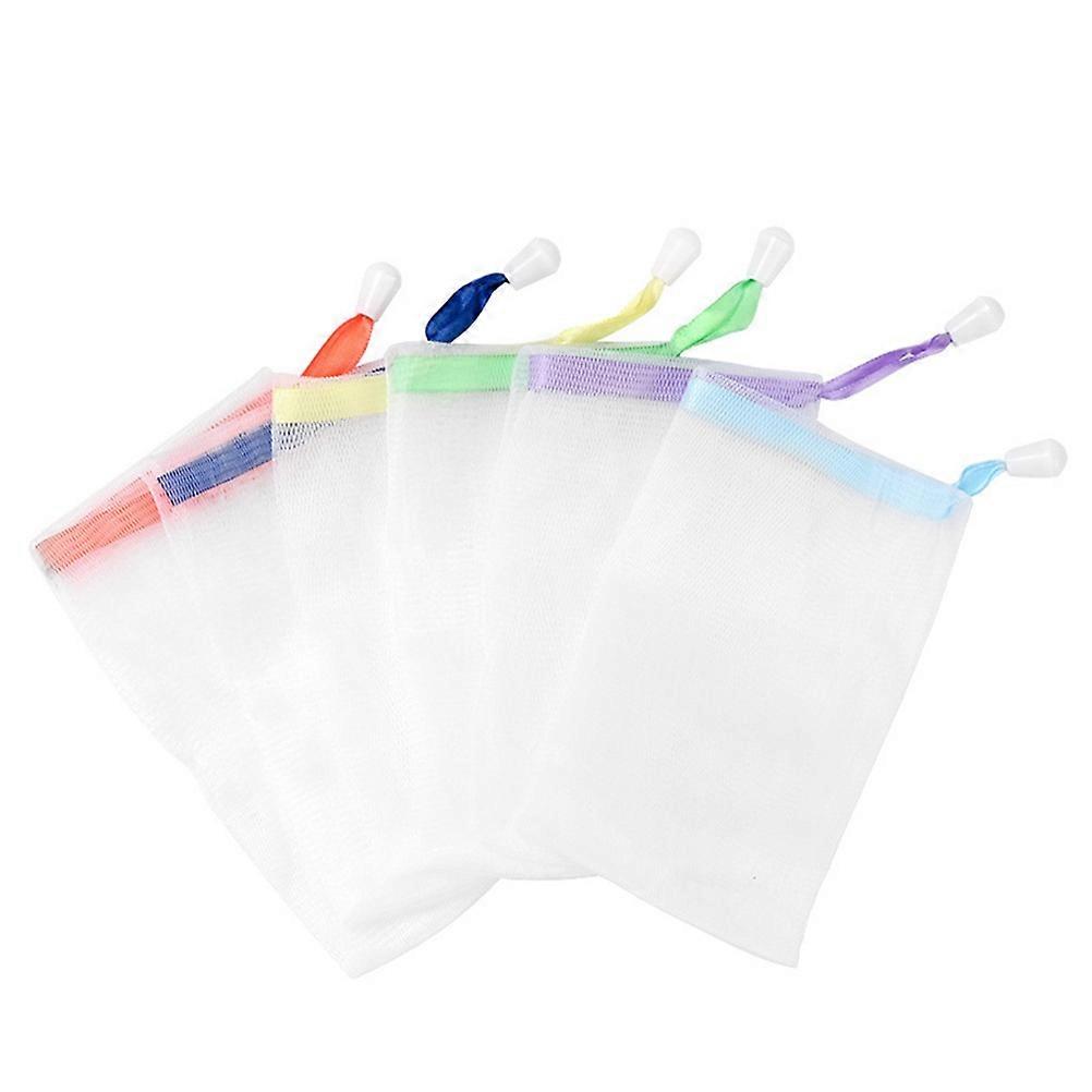 Colorful Mesh Soap Saver Pouch with Bubble Net for Body Cleaning Portable and Durable PE Material