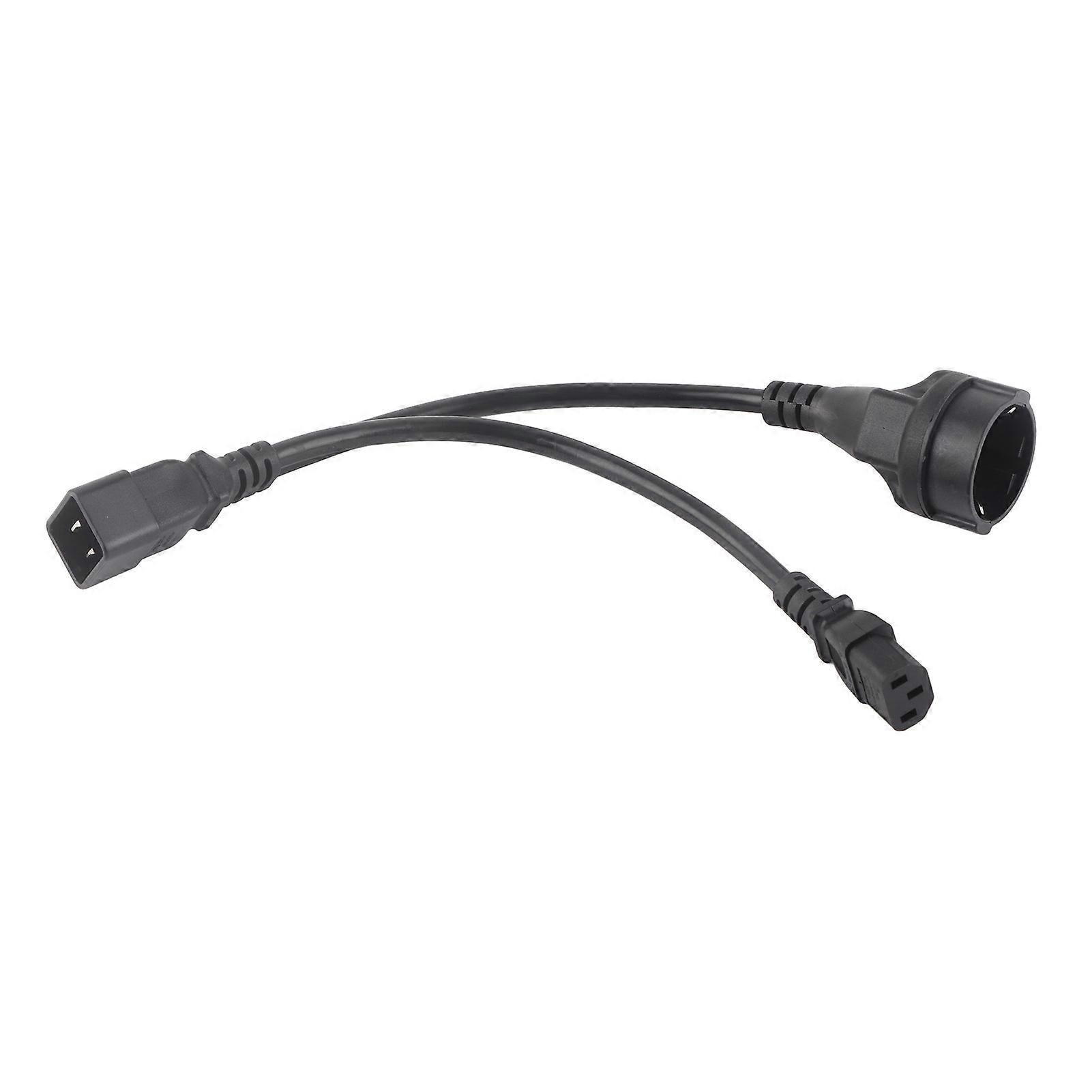 IEC320 C13 to C20 Power Cable One Time Reinforcement 1 in 2 Out Flame Retardant PVC Housing IEC320 Y Splitter Cable 