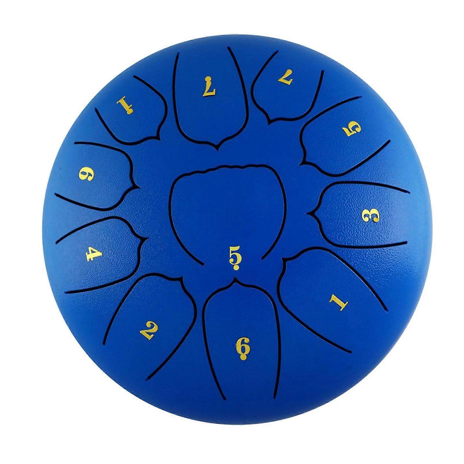 10 英寸钢舌鼓 11 音符手盘鼓带鼓槌手指拨片打击乐，用于冥想瑜伽