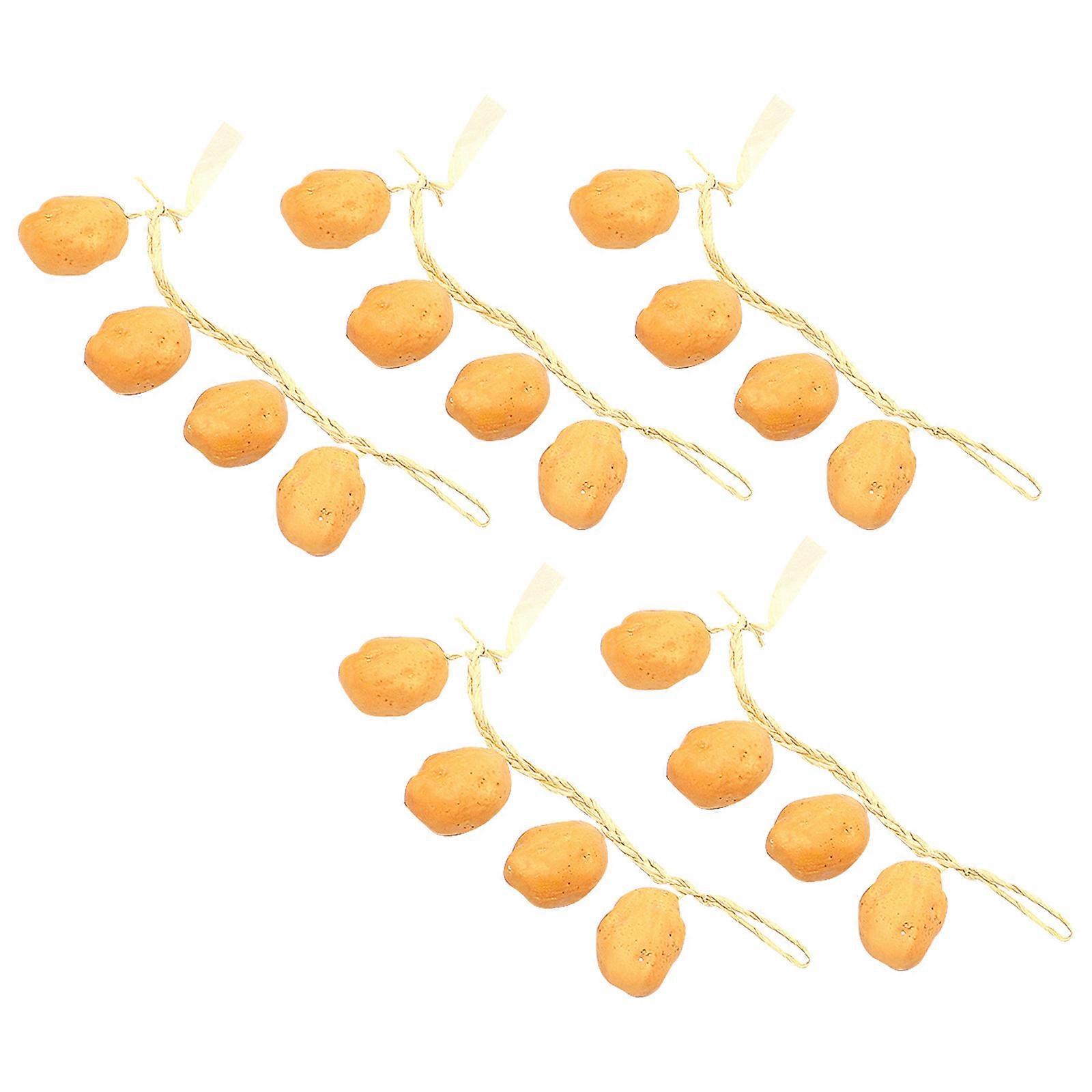 Lovely Yellow Vegetable Decor Made of Synthetic Material for Farmhouse Pendant and Home Decor Use 5 Strings
