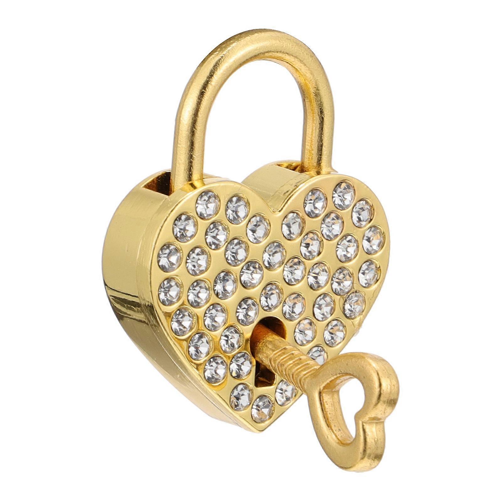 Heart-Shaped Lock 1 Set Decorative Love Lock For Couples Golden Appearance Suitable For Wishing Tree