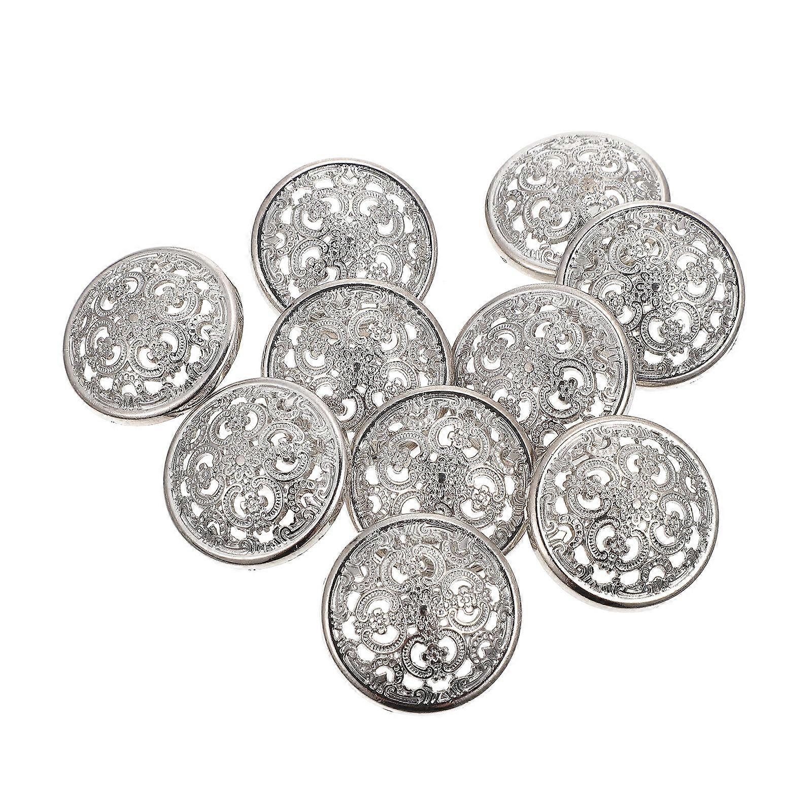 Hollow Metal Buttons 50Pcs Decorative DIY Crafts Ideal For Sewers And Craft Enthusiasts With Court Style Design
