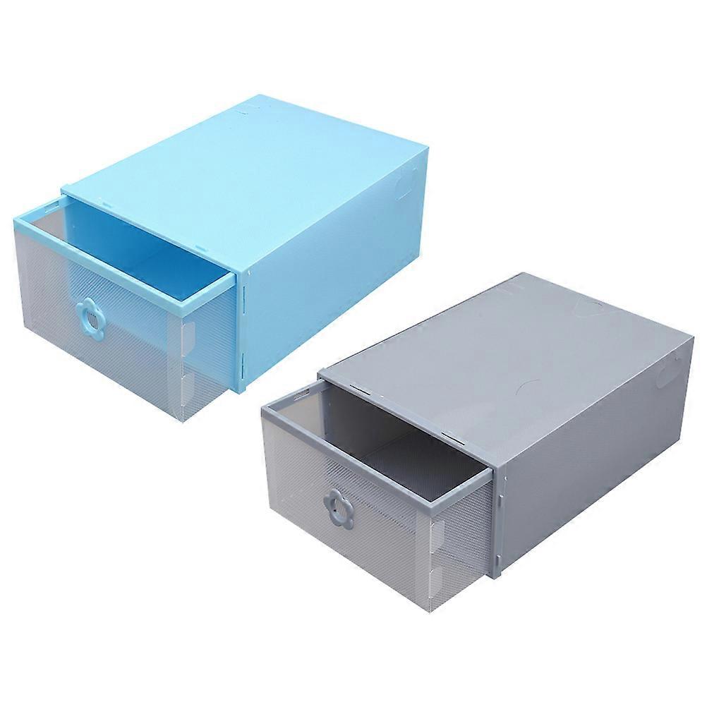Shoe Containers With Lids 2Pcs Rectangular Clear Storage For Indoor Use Home Organization Protection Against Scratches