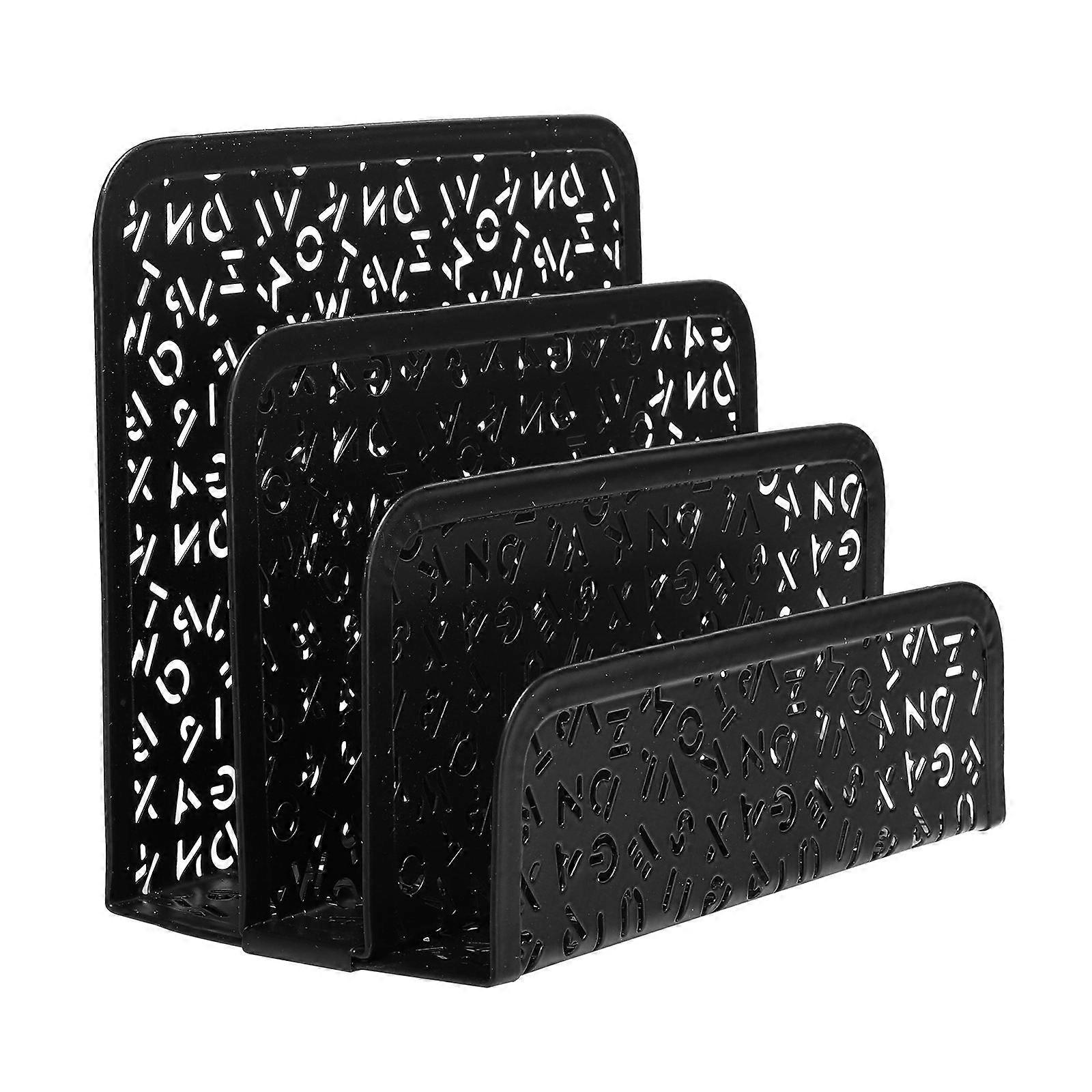 Desktop Document Holder 17.5X14Cm Anti-Corrosive Black Space Saving Organizer 1Pack