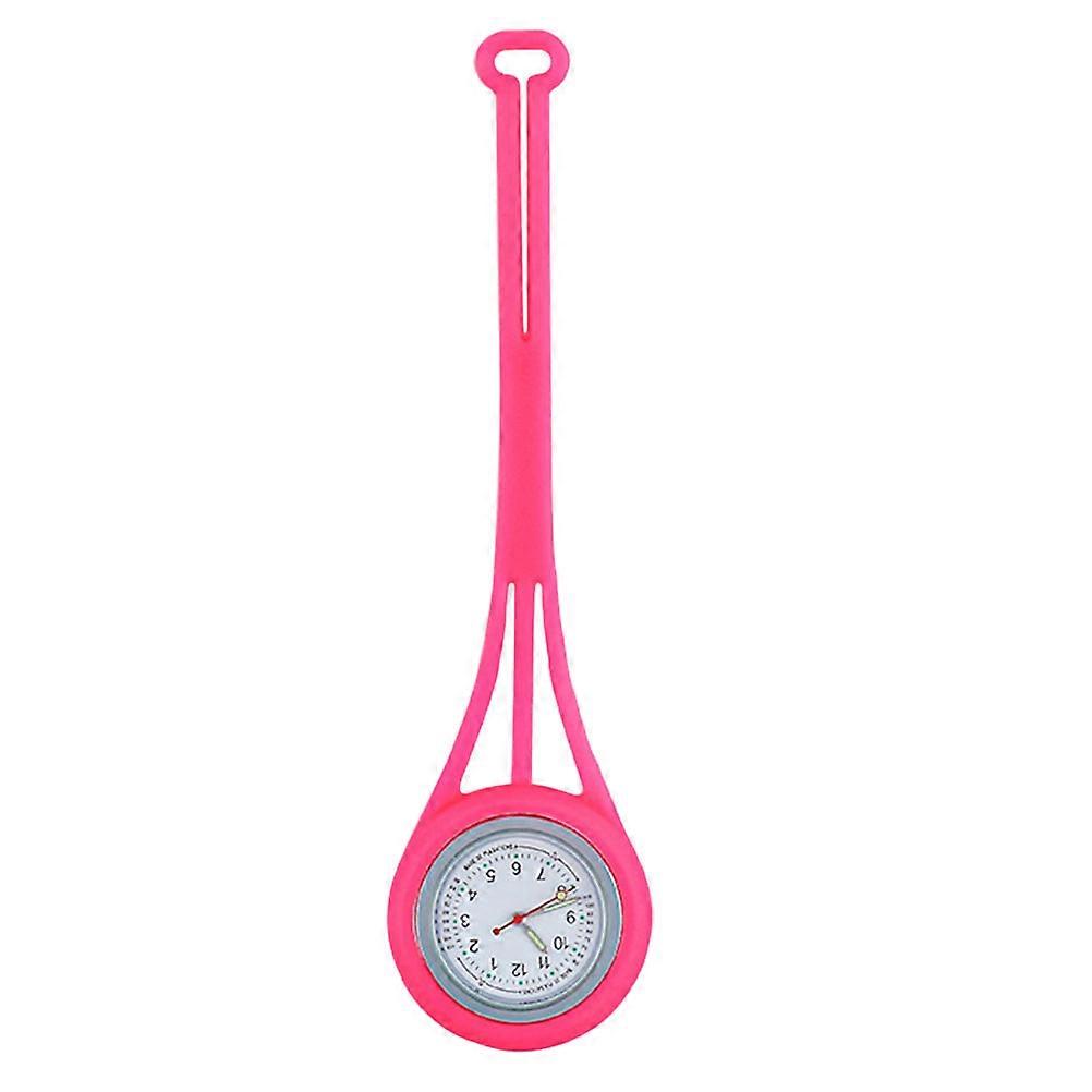 Portable Pocket Watch Round Design For Use Rosy Color With Big Number Design 1Pc