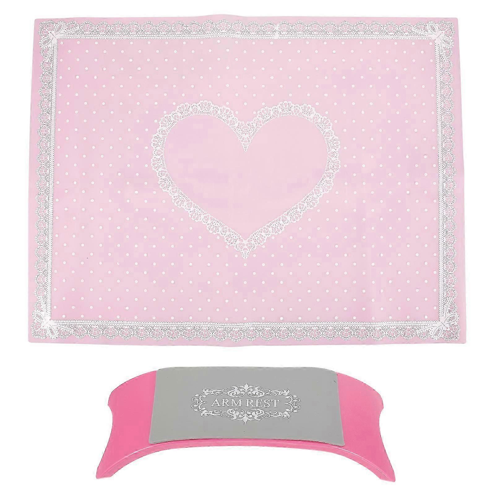 Adjustable Manicure Hand Pillow Rectangular Pink 39.5x29.5x0.3cm Steady Hands and Toes 2Pcs