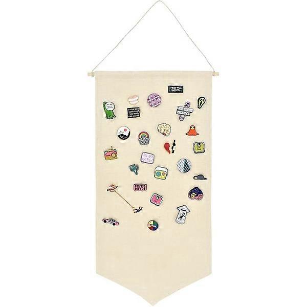 1 pc Beige Enamelled Canvas Wall Mounted Display Stand for Brooches