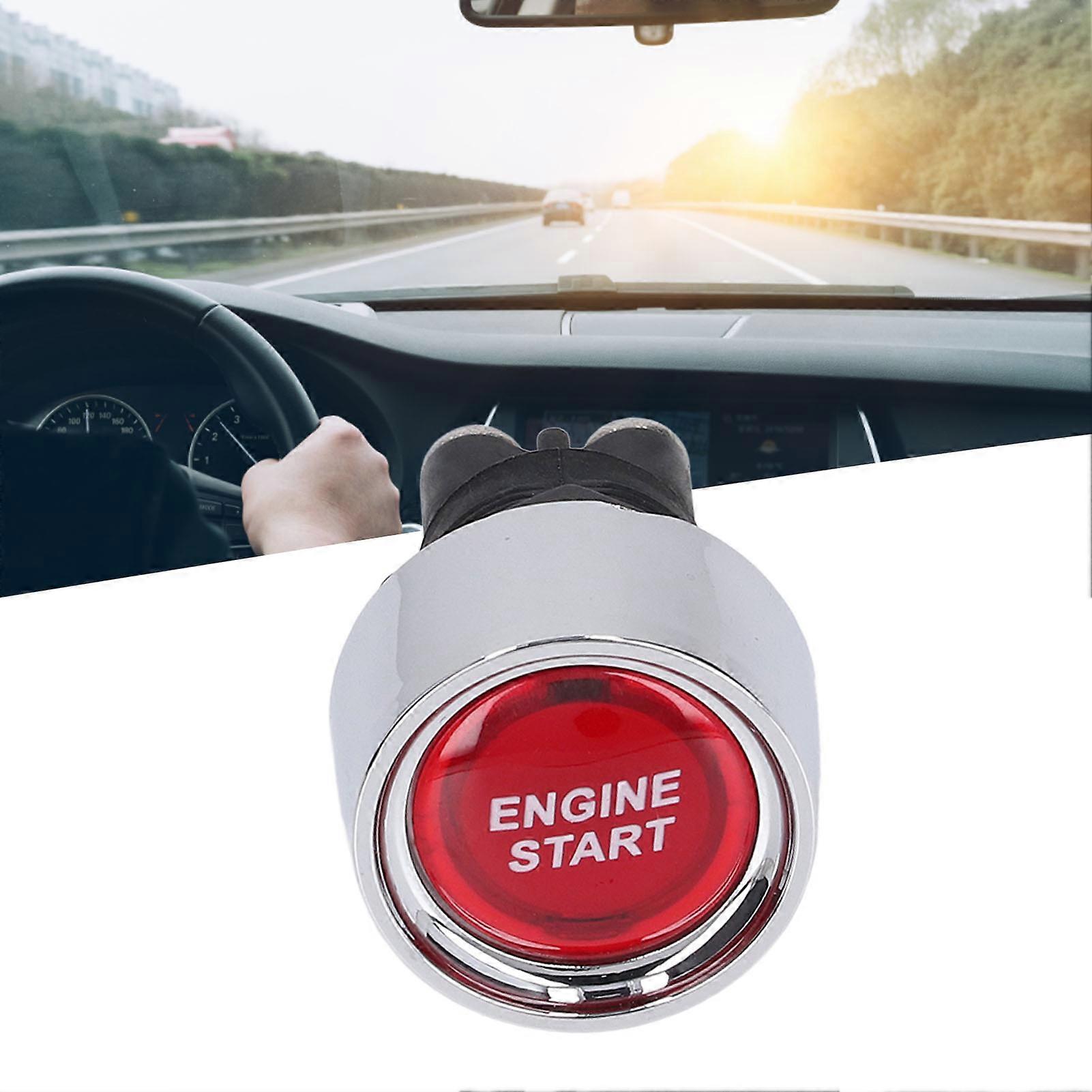 Engine Start Stop Push Button 50A ABS Start Stop Ignition Switch for Sports Car 12‑24V