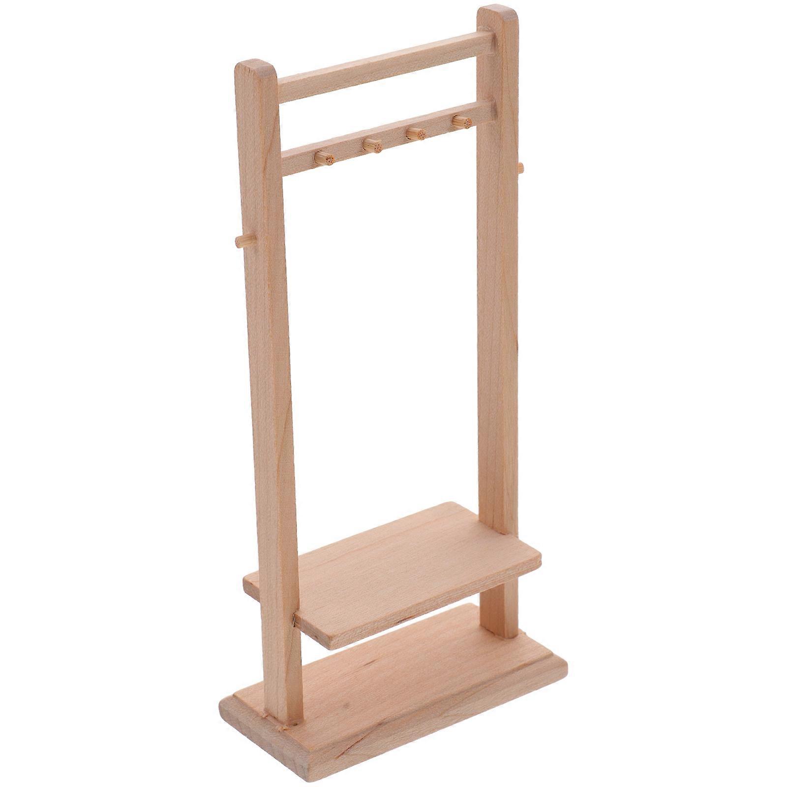 Mini Doll Clothes Hanger – Compact Floor Stand for Dollhouse Decor, Design for Easy Organization and Collecting