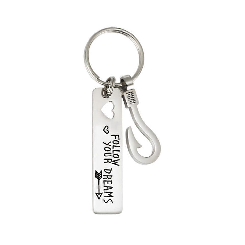 Creative Keychains in Silver Stainless Steel for Hanging Keys with Durable Design and Detail 3.5 inch