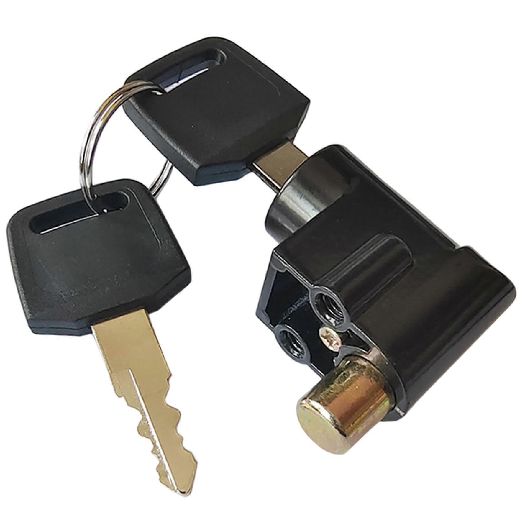 Ignition Switch Charger Lock for RV Battery, Metal Battery Cylinder, Portable Ebike Ignition with 2 Buttons