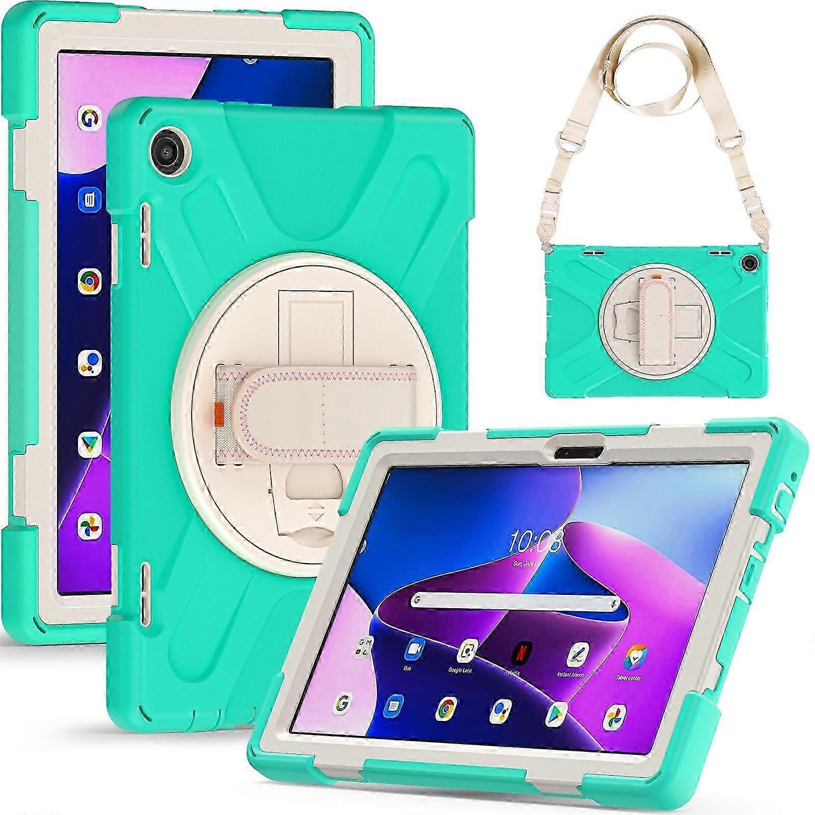 Tablet Case For Lenovo Tab M10 10.1 3rd Gen Silicone + PC Protective Tablet Case(Mint Green)