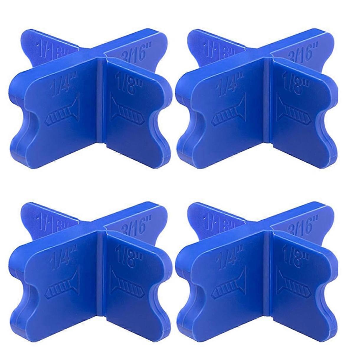 4 Pcs ABS Deck Spacer Tool 4 Thicknesses Deck Board Spacers(1/16in, 1/8in, 3/16in, 1/4in) Blue Deck