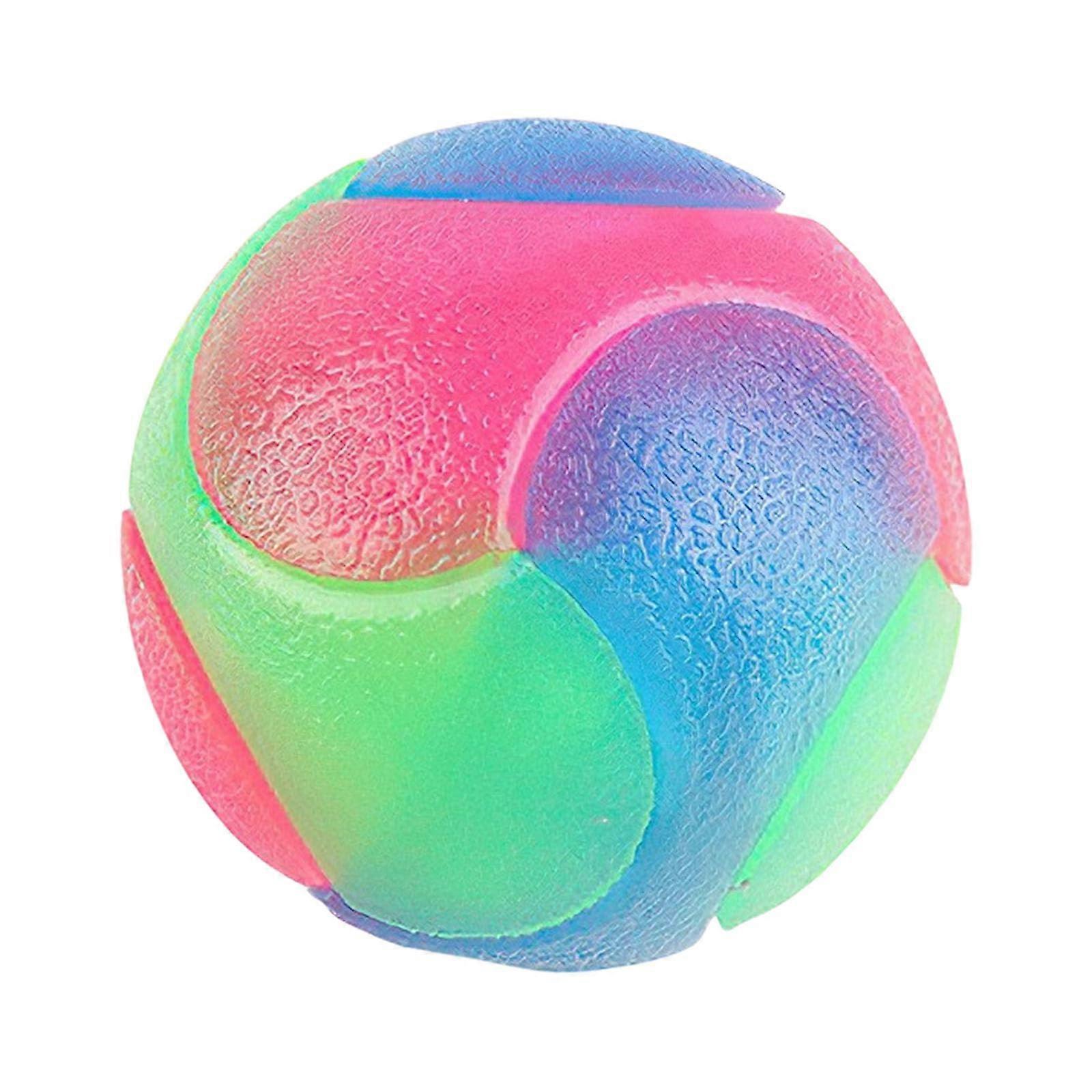 LED Light-Up Rubber Bouncing Ball Toy for Dogs and Cats, Indoor Outdoor Play, Bright Colorful Design, Durable Material