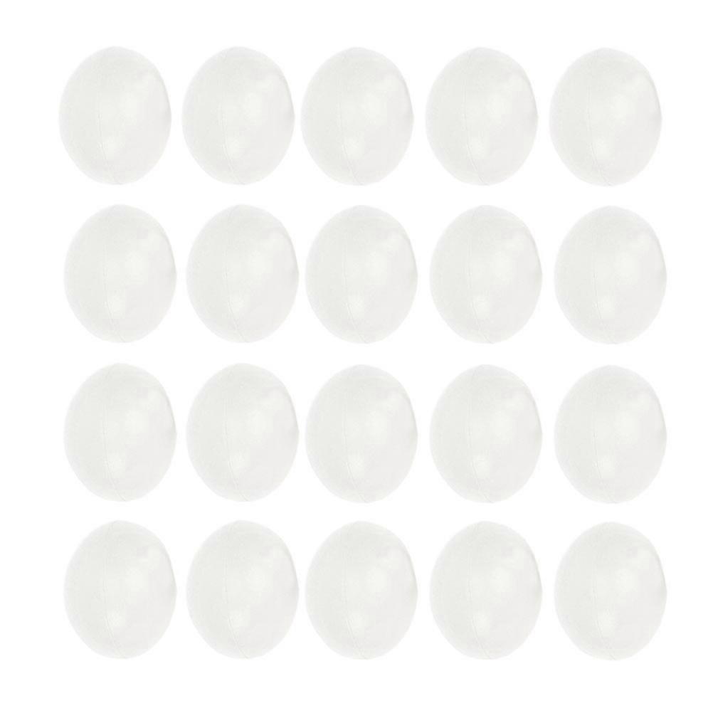 Funny Fake Plastic Eggs for Playing White Decorative Simulation Eggs Children Play Eggs 100 Pcs