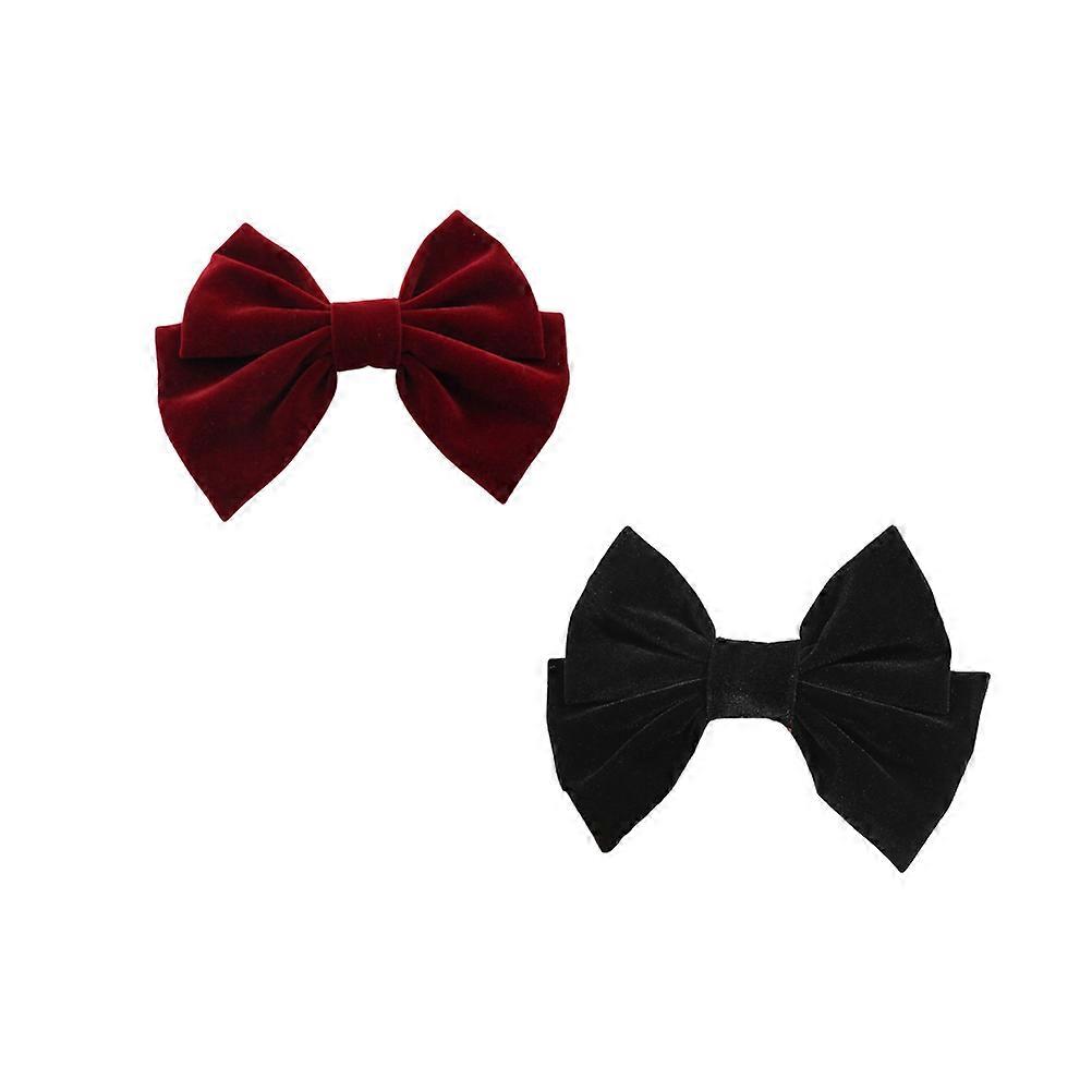 Cravate de păr Bowknot pentru femei Purtare casual de zi cu zi în culori asortate potrivite pentru orice ocazie 2 buc