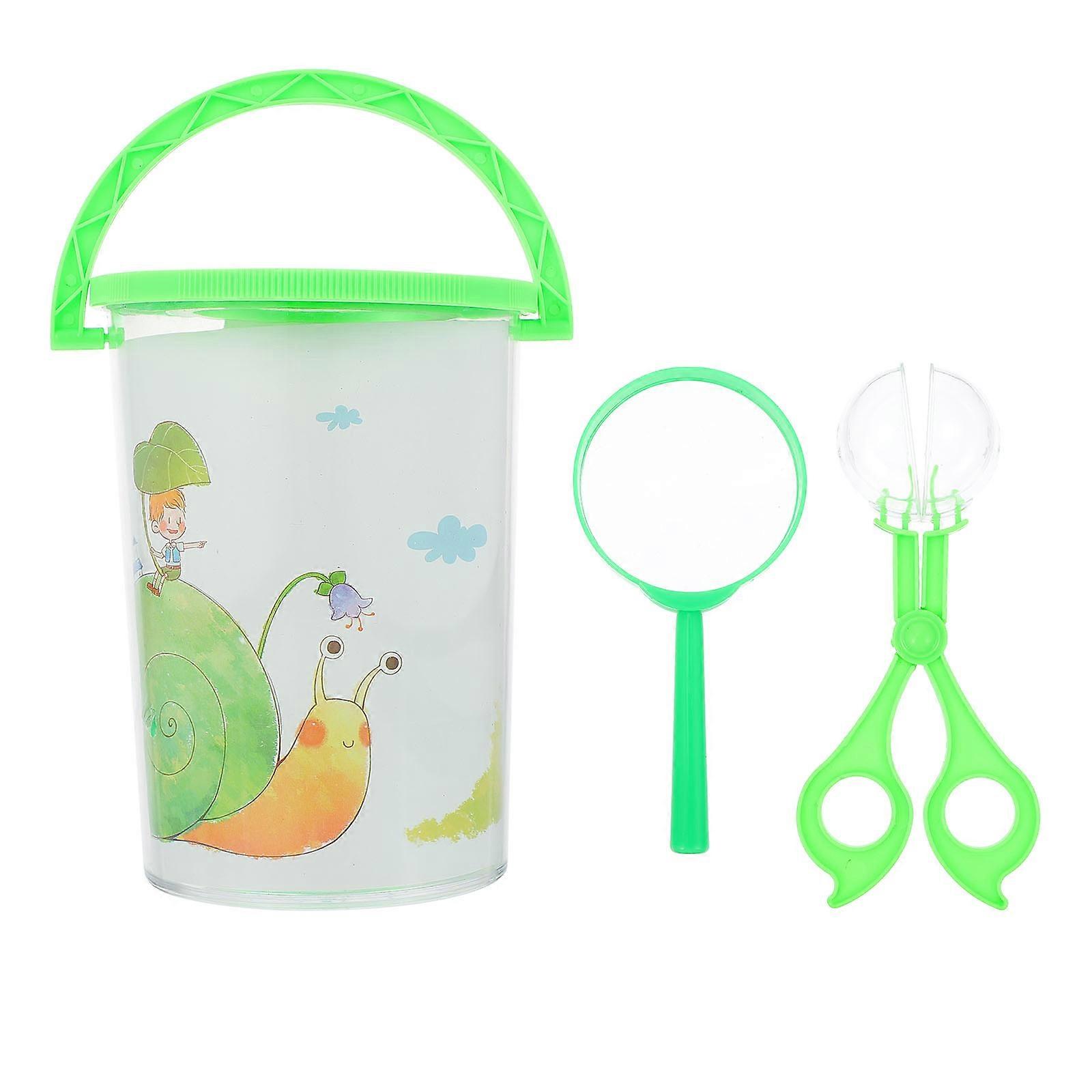 Outdoor Insect Observation Box For Children Hands-On Learning 13X10CM Light Green Magnifying Effect 1 Set