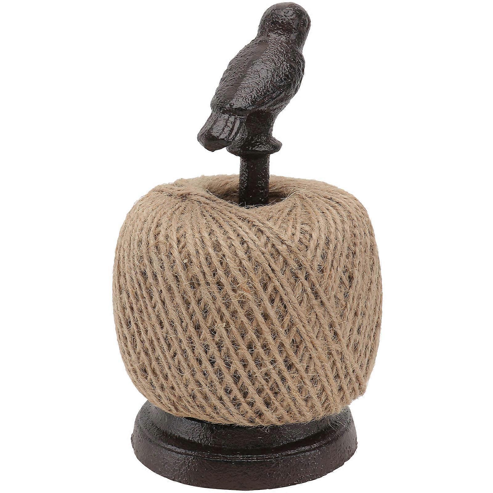 Vintage Style Cast Rope Rack Bobbin Holder for Garden Balcony Home Adornment – Sturdy Decorative Spool Organizer with Smooth Surface to Prevent Rope