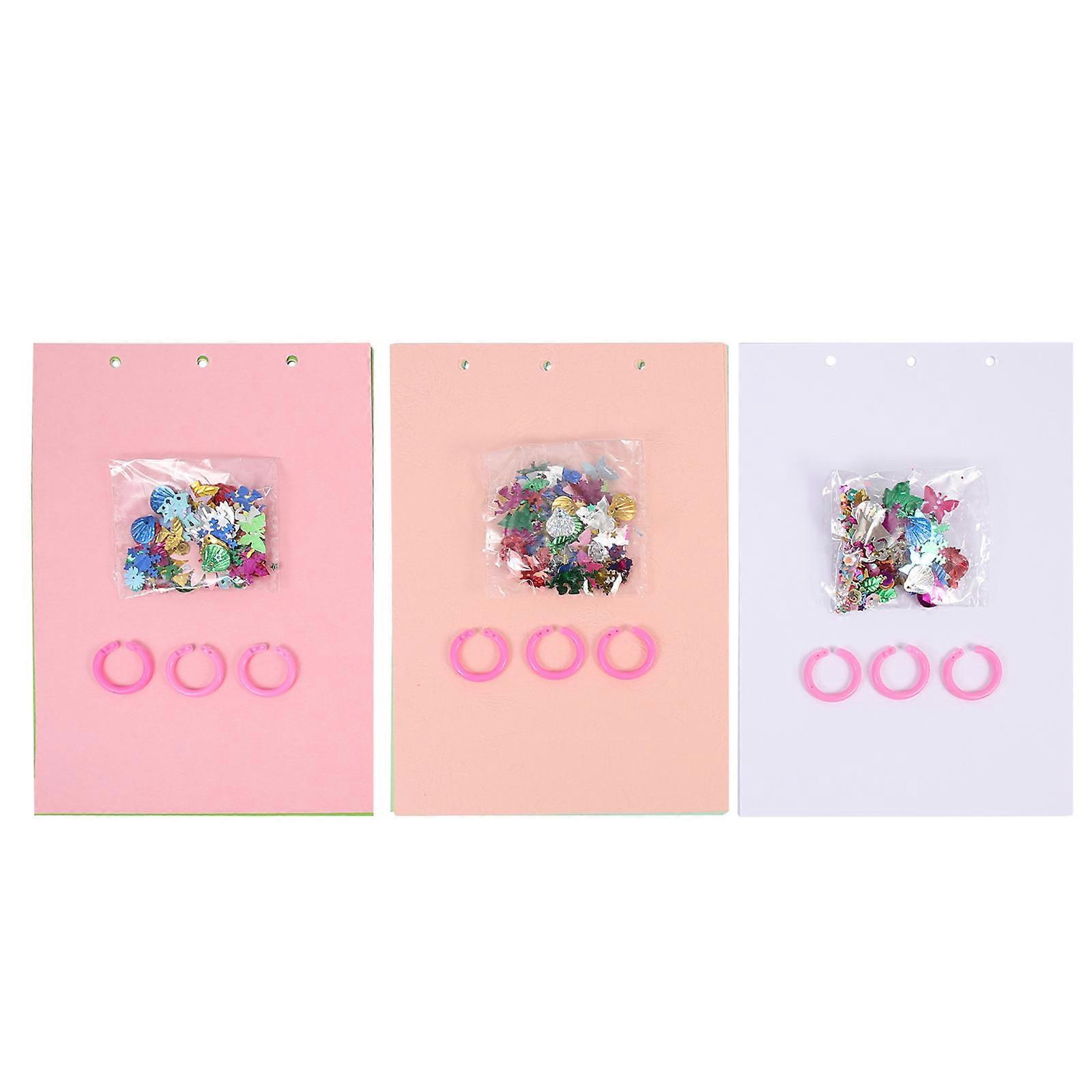 Children's DIY Hand-Painted Book Making Supplies In Assorted Color 3 Sets For Fun Activities