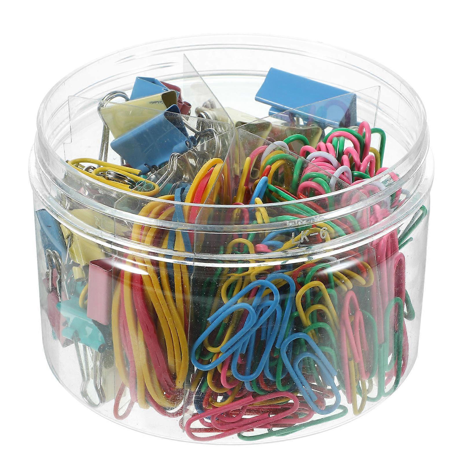 Combination Set Paper Clips Assorted Color Office Clip Storing Documents 250Pcs