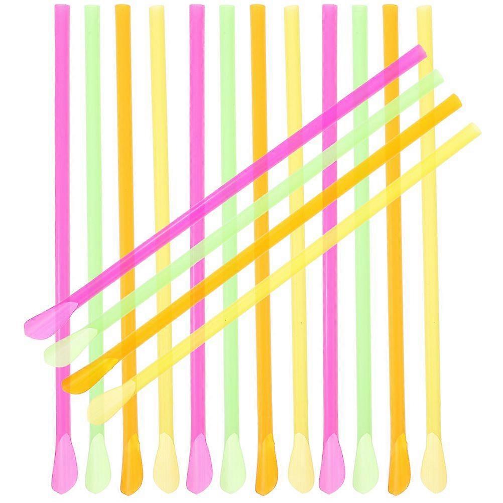 400pcs Spoon Straws Disposable Ice Cones Straws Beverage Drinking Straws