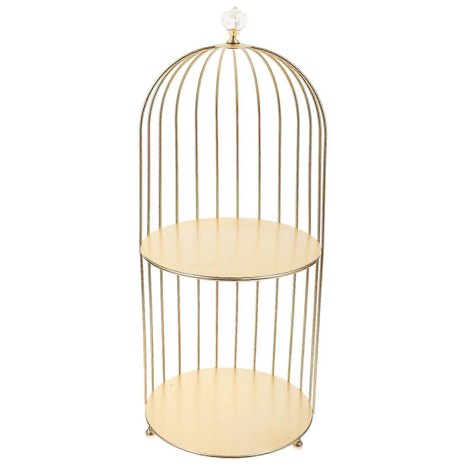 Decorative Cosmetic Holder Bird Cage Makeup Stand Multi-function Desert Holder Makeup Accessory
