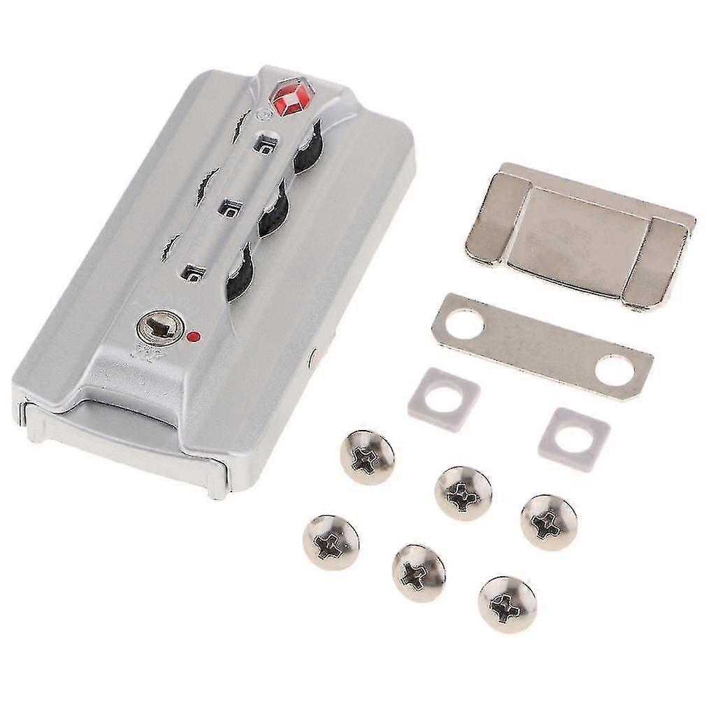 Tsa Security 3 dígitos Combinación Candado Equipaje Maleta Código Cerraduras Plata