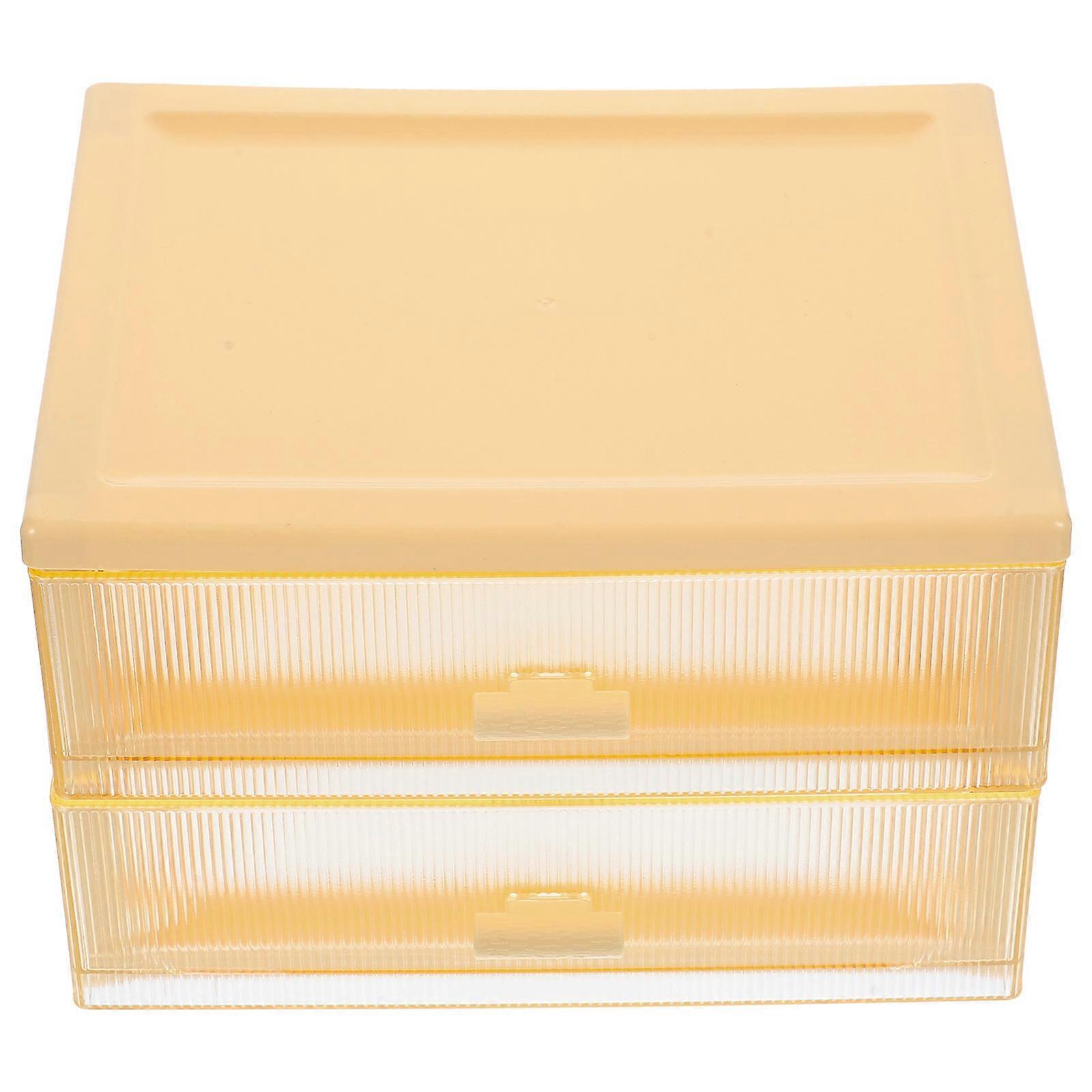 Mini Drawer Storage For Efficient Organization In Yellow Designed For Home Office Use 1Pcs