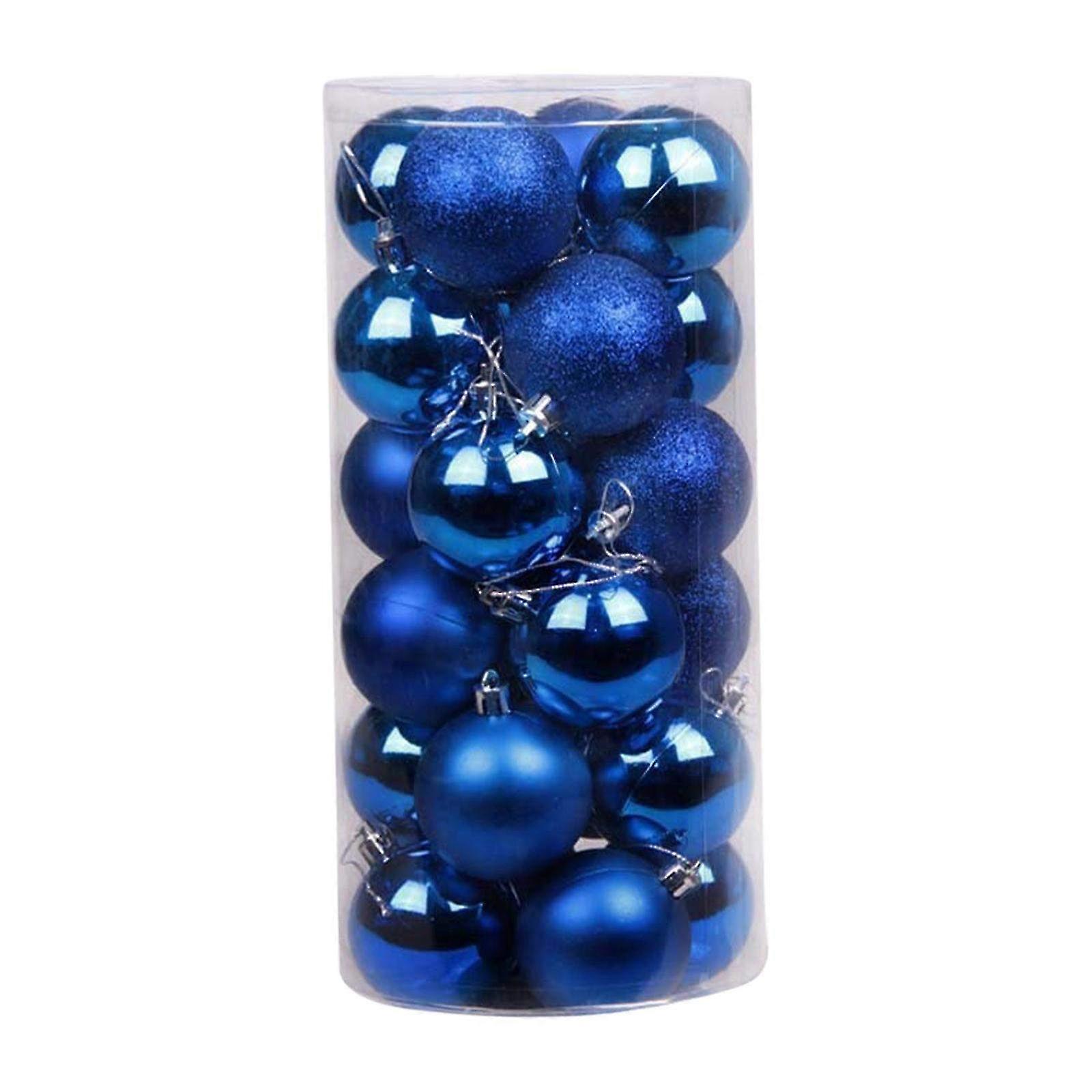24PCS Christmas Tree Baubles - 6cm Hanging Ornaments for Home Party Decor - Festive Holiday Decorations