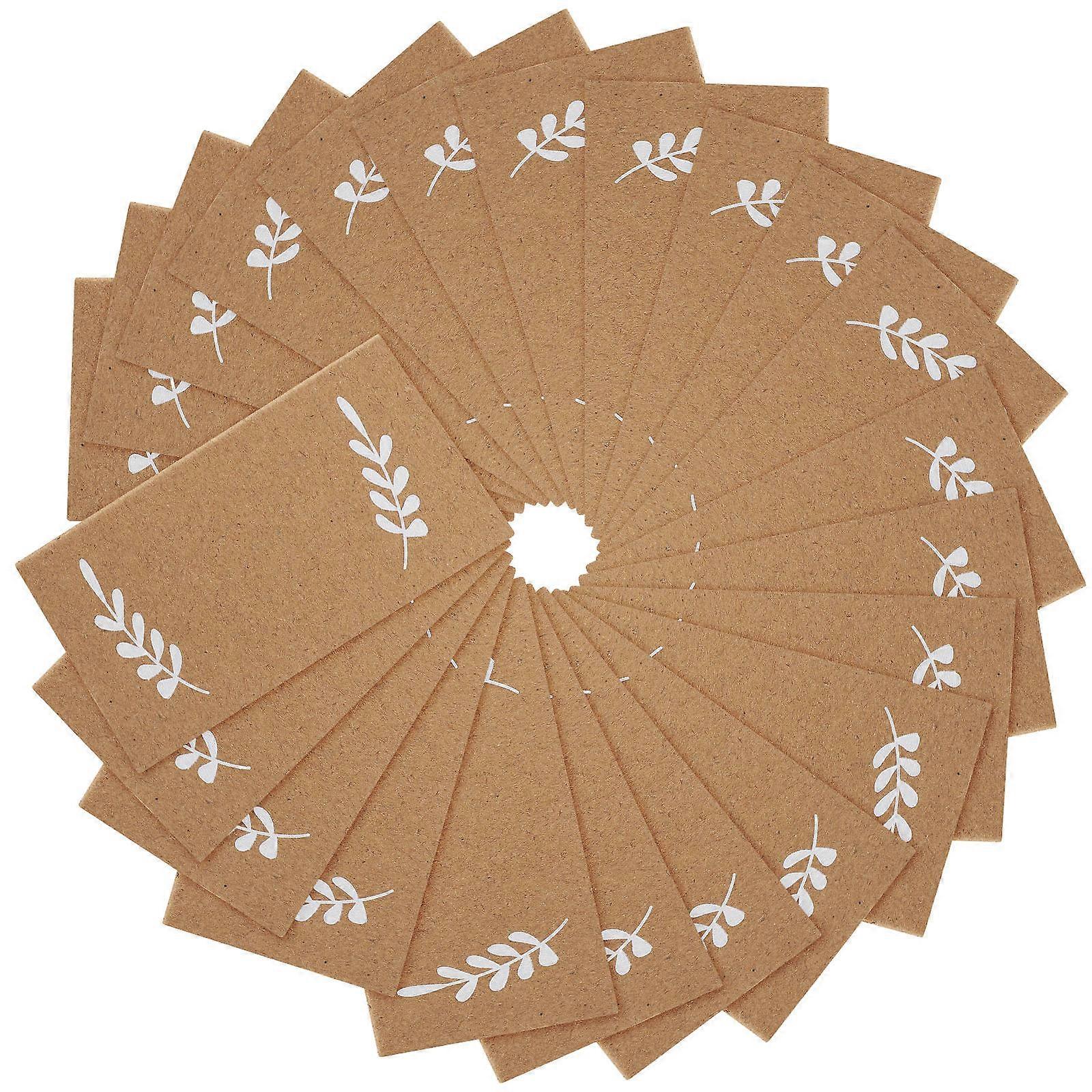 100pcs Leaf Pattern Blank Place Cards for Weddings, Birthday Parties & Special Events – Elegant Table Setting Cards (Unfolded & Folded)