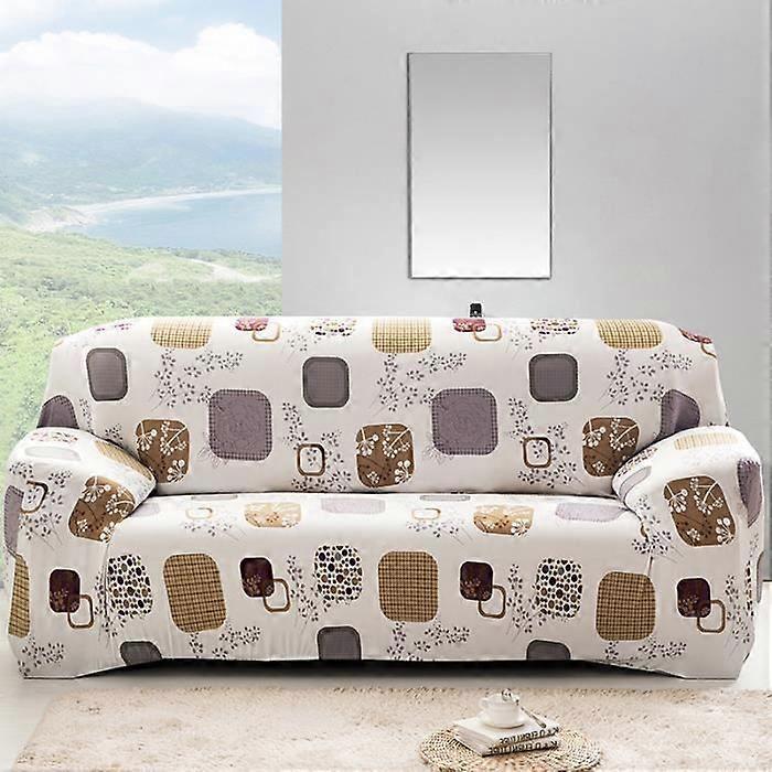 Modern Stretch Elastic Fabric Sofa Cover Slipcover for 3 Seater Sofa Model 2# 190-230cm