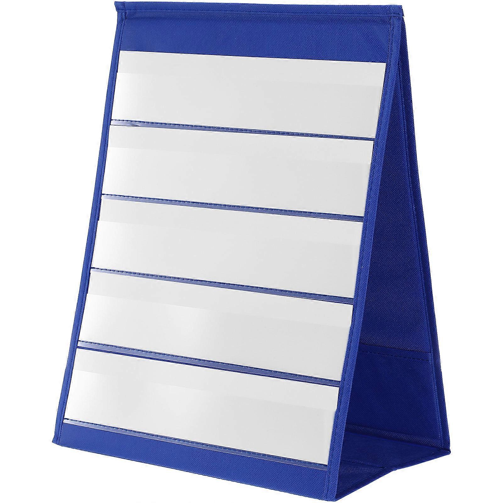 Tabletop Pocket Chart Self Standing 7Pcs Teaching Aid For Children And Students Versatile Display