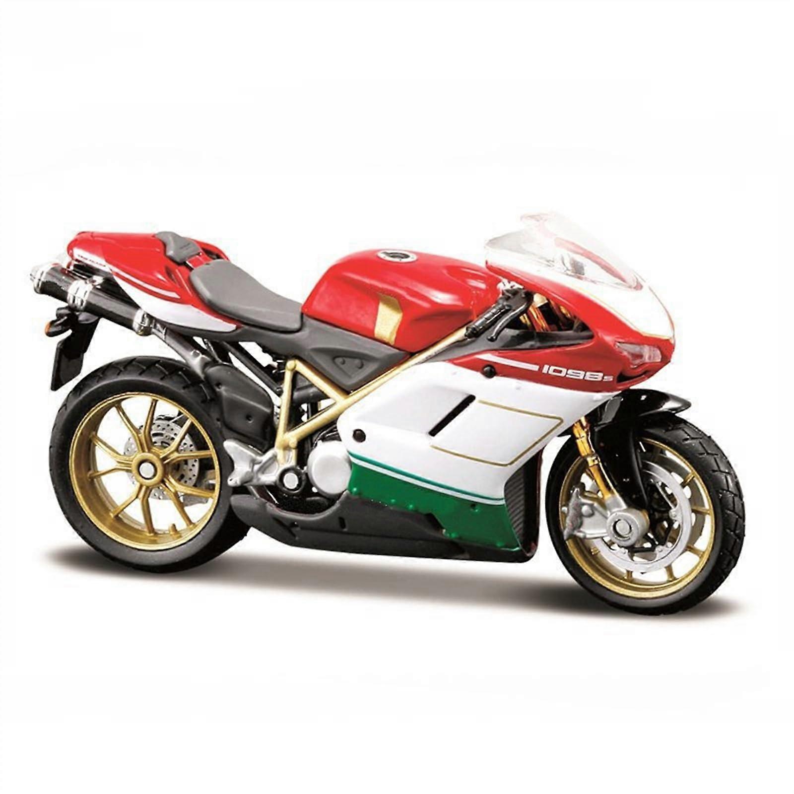 1098S Motorcycle Model 1:18 Scale Alloy Toy Car Red, Die-Cast Simulation Model, Collectible Motorcycle Replica