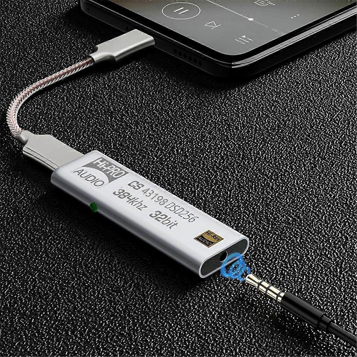 Type-C Headphone Amplifier USB C DAC Dongle Decode