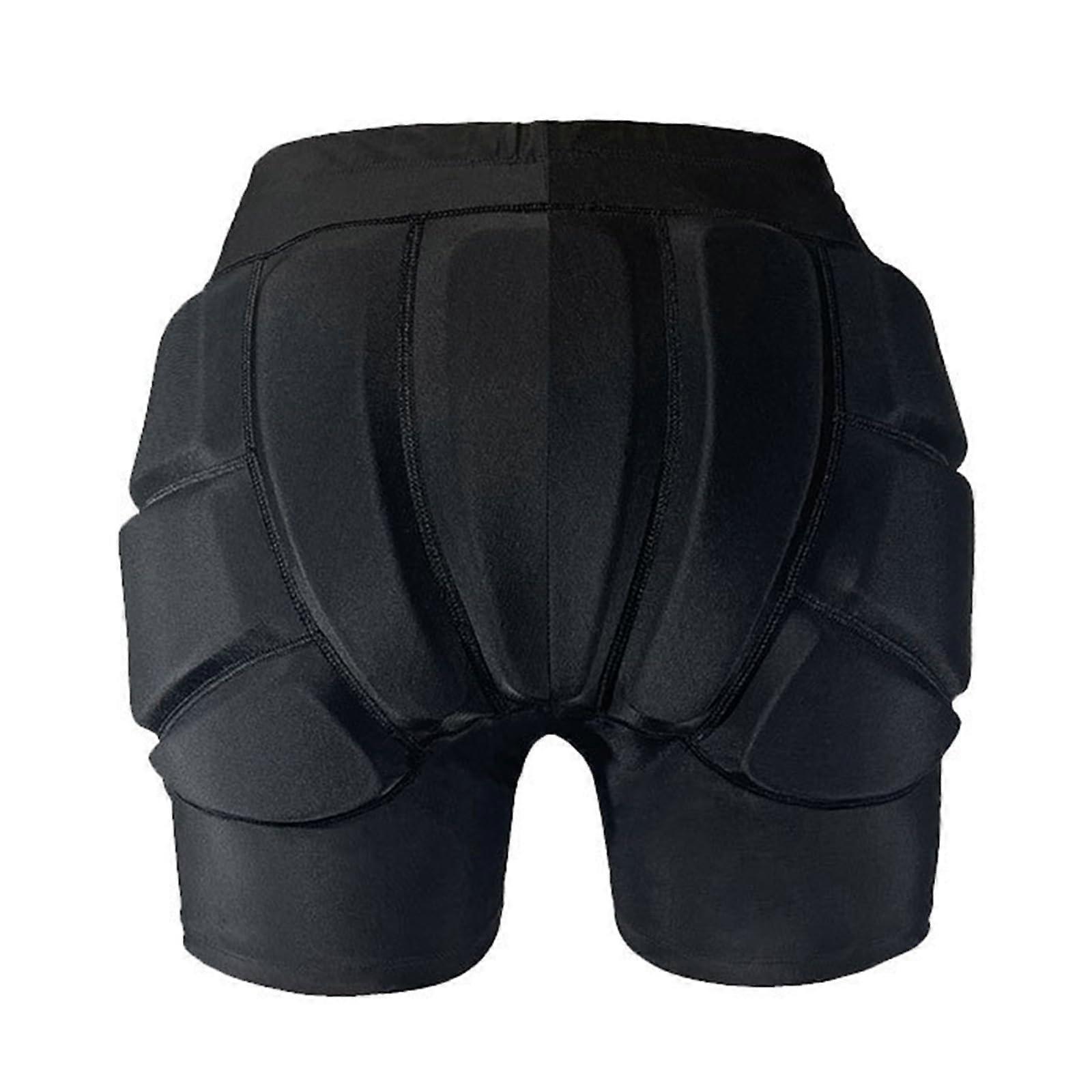 Skating Butt Pads for Kids Tailbone Protector MultiPurpose Crash Pants 0.67in Thick 3D EVA Hip for Ski Snowboard Skateboarding Black L