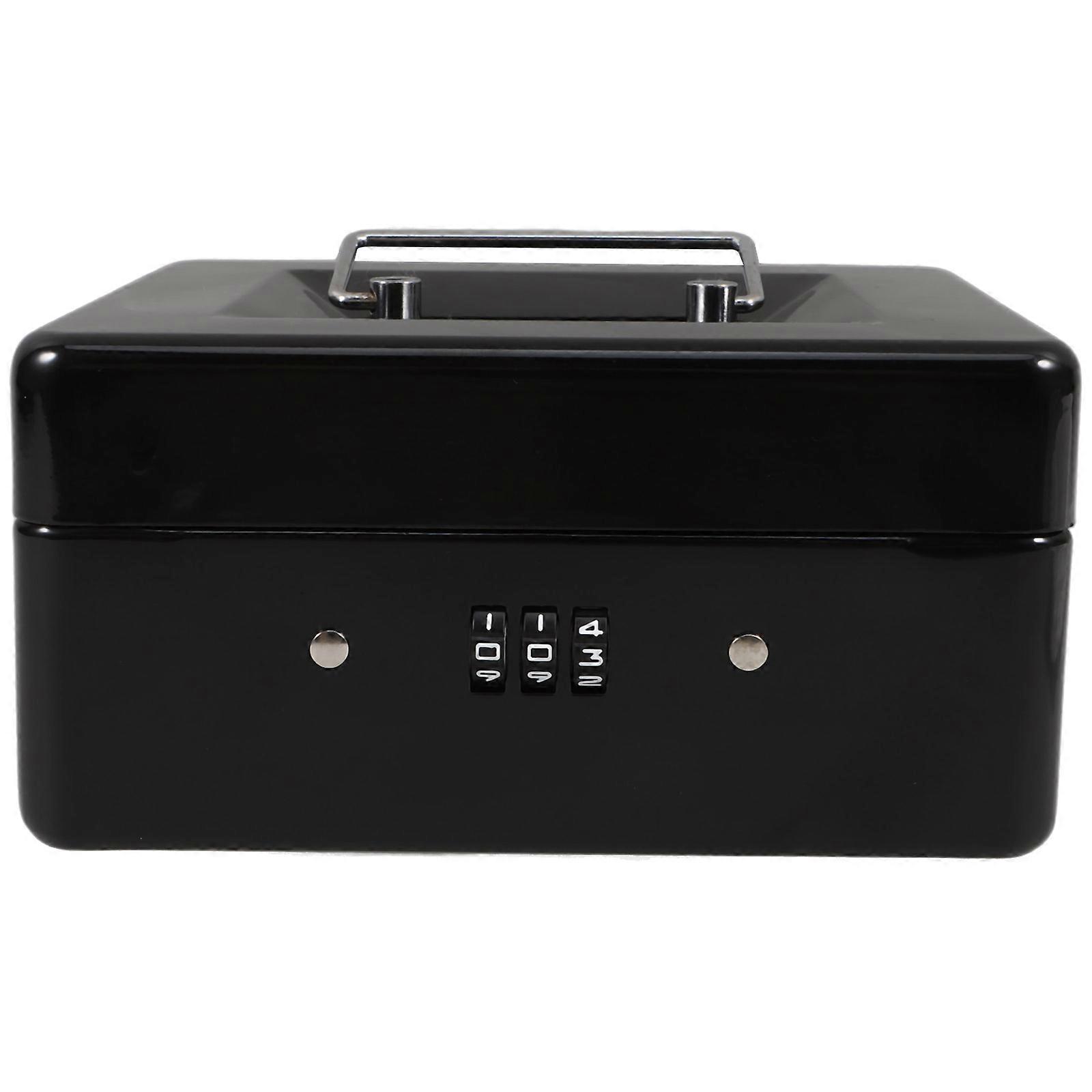 Secure Metal Cash Box with Combination Lock Hidden Storage for Personal Items and Money – Removable Tray for College Dorms, Home Office Use