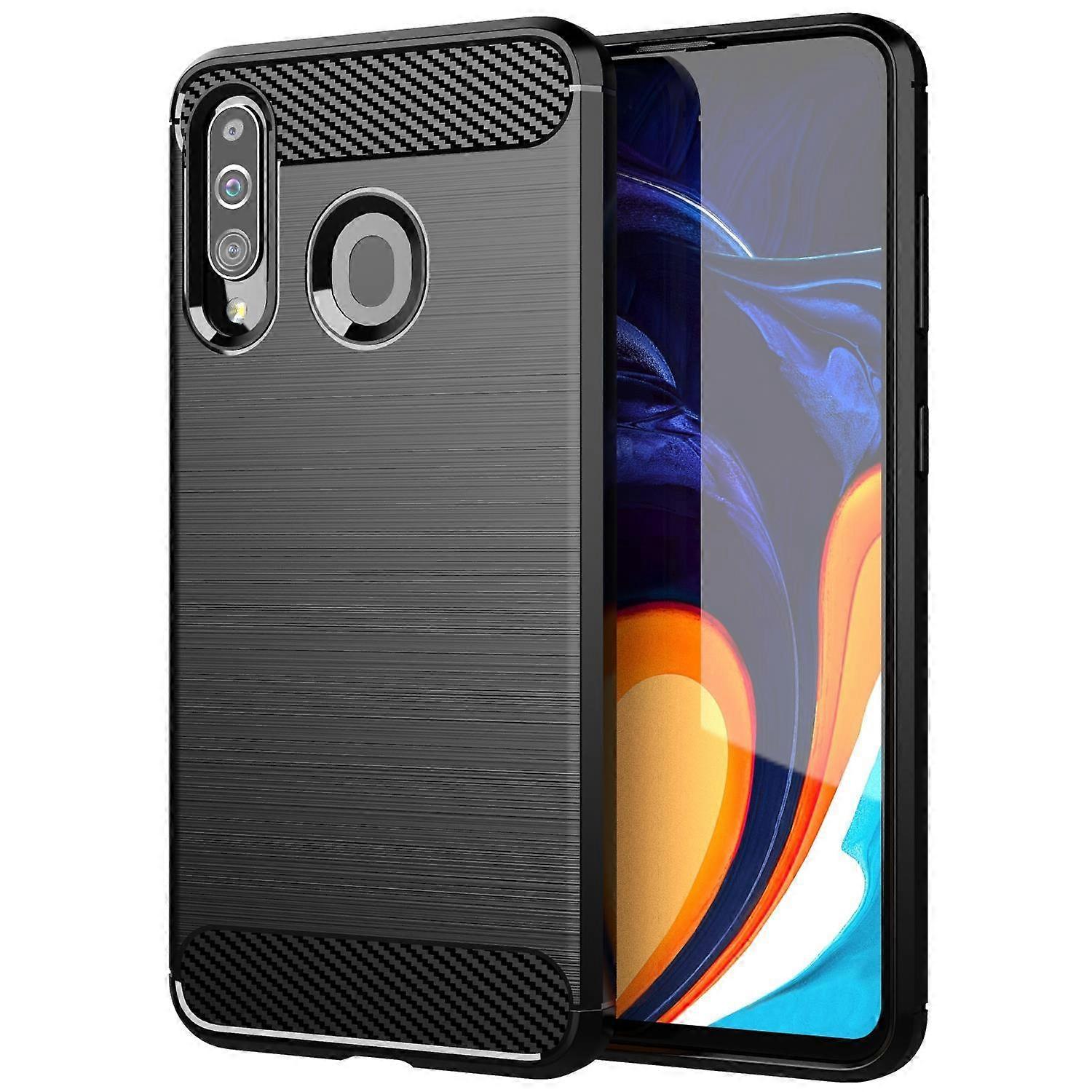 TPU Protective Case Samsung Galaxy A20s Case - Carbon Optic