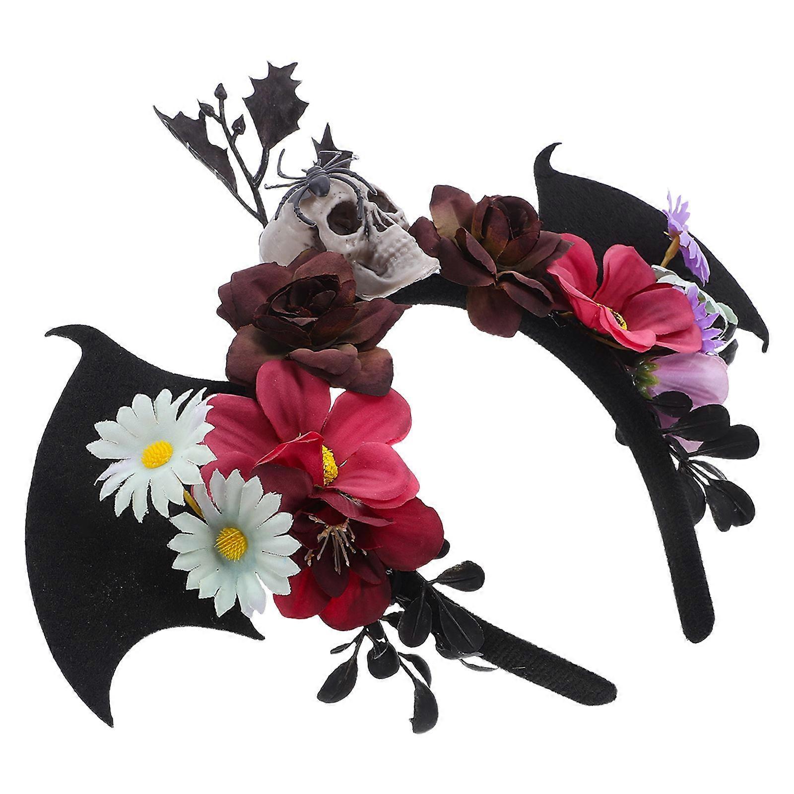 Enchanting Black Bat Headband for Halloween Costumes Comfortable Fabric Day of the Dead Decor Size 1 Count