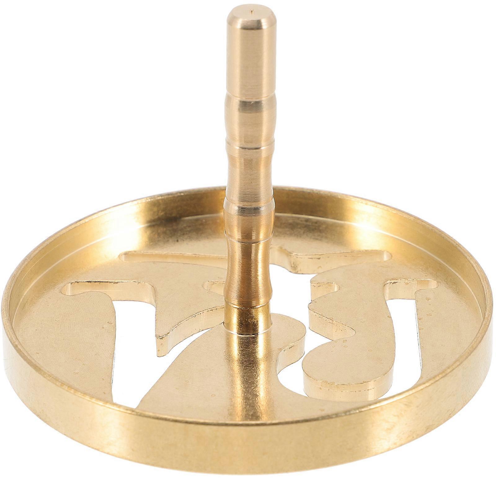Golden Incense Press Mold with Classical Pattern for DIY Made of Brass 6.5 Inches