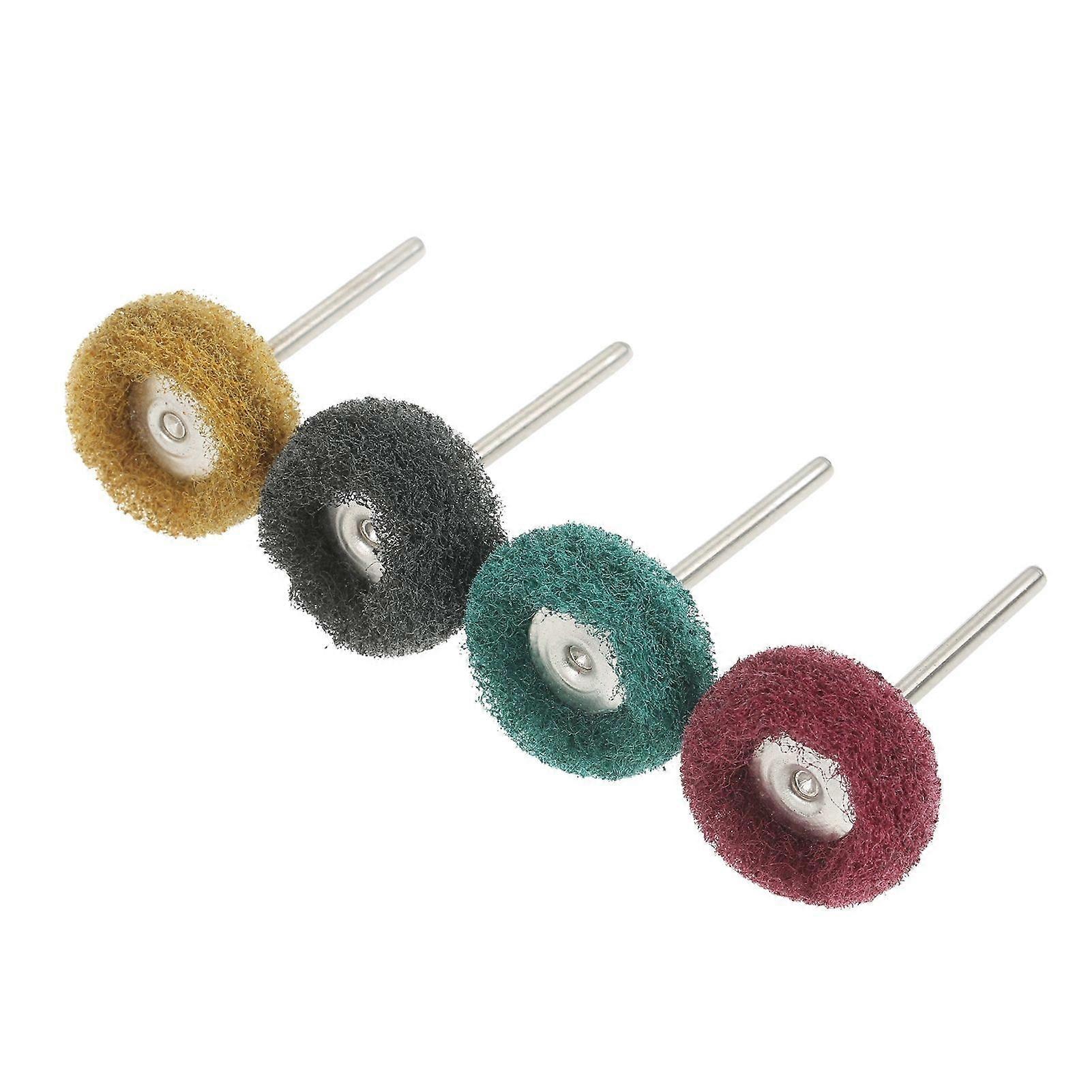 40Pcs T-Type Mini Polishing Wheel with Handle Nylon Fiber Buffing Wheel Multifunctional Grinding Head Grinder Head Grinder Tips Rotary Grinding Tool G