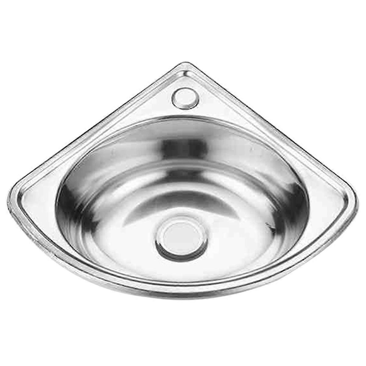 Trekantet køkkenvask i rustfrit stål badeværelsesvask grøntsagshjørne autocamperbar stål lille badekar med enkelt vask