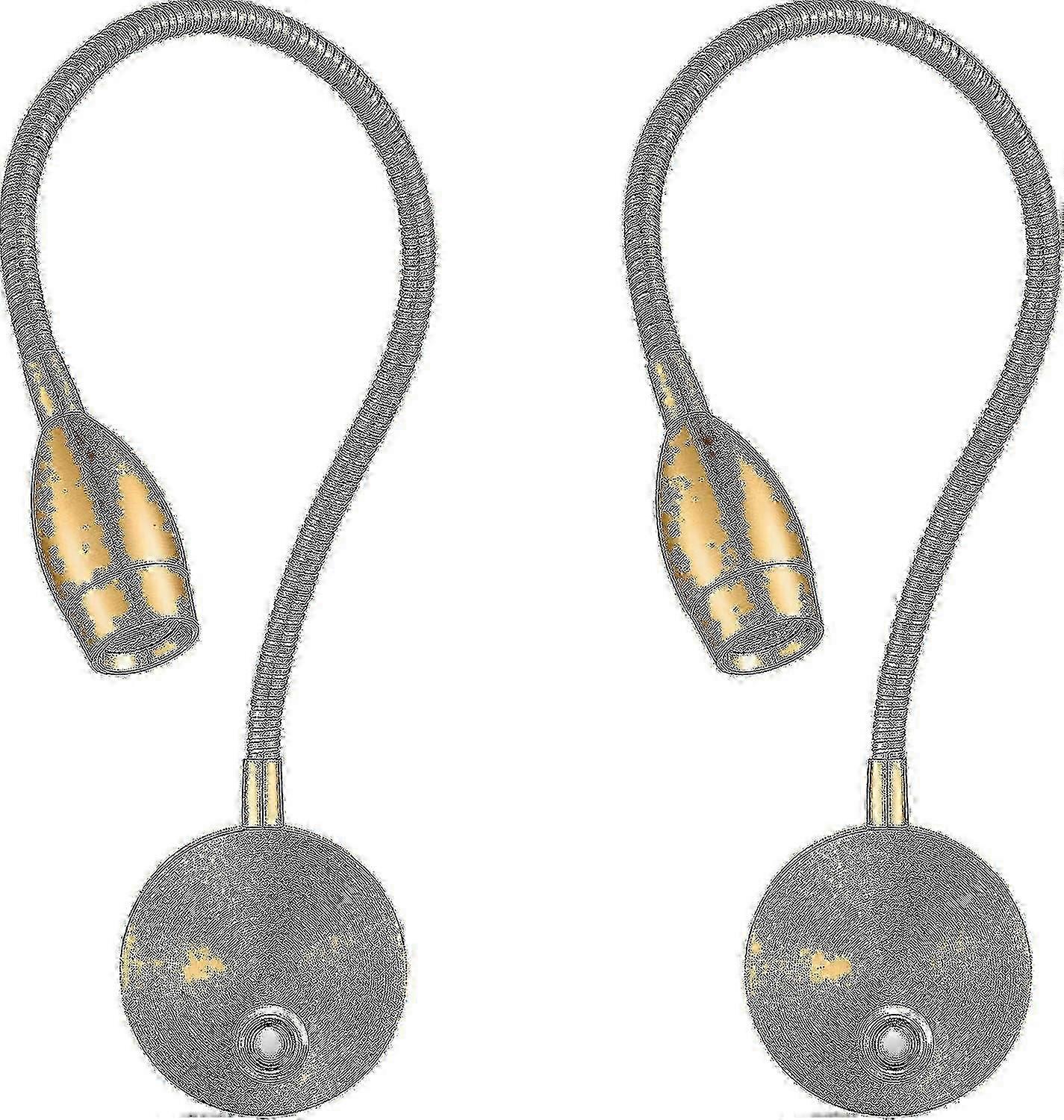 Flexible gooseneck reading lamp for bed headboard with dimmable LED and touch control--