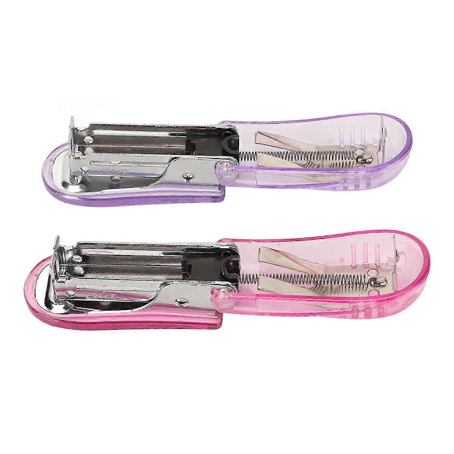 2pcs Mini Stapler 20 Sheets Capacity Lever Structure Portable Stapler Handheld Stapler for 24Pin 6Pi