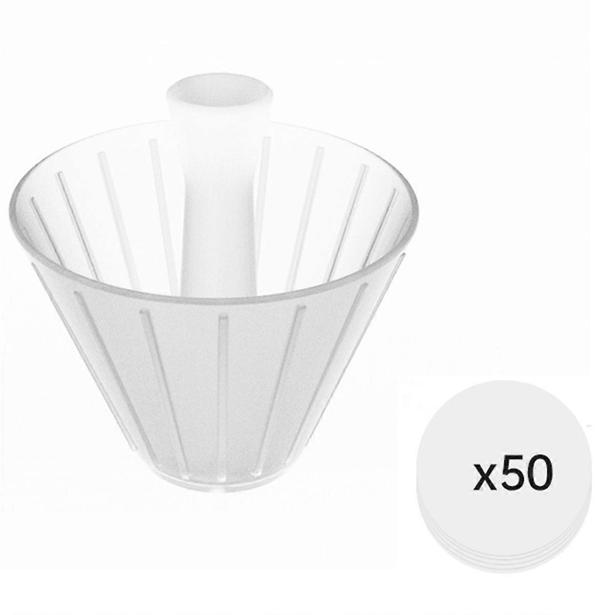 Origami Cone Design Coffee Filter Cup Reusable Hand Brewed Coffee Dripper Strainer with 155mm Filter Paper Transparent