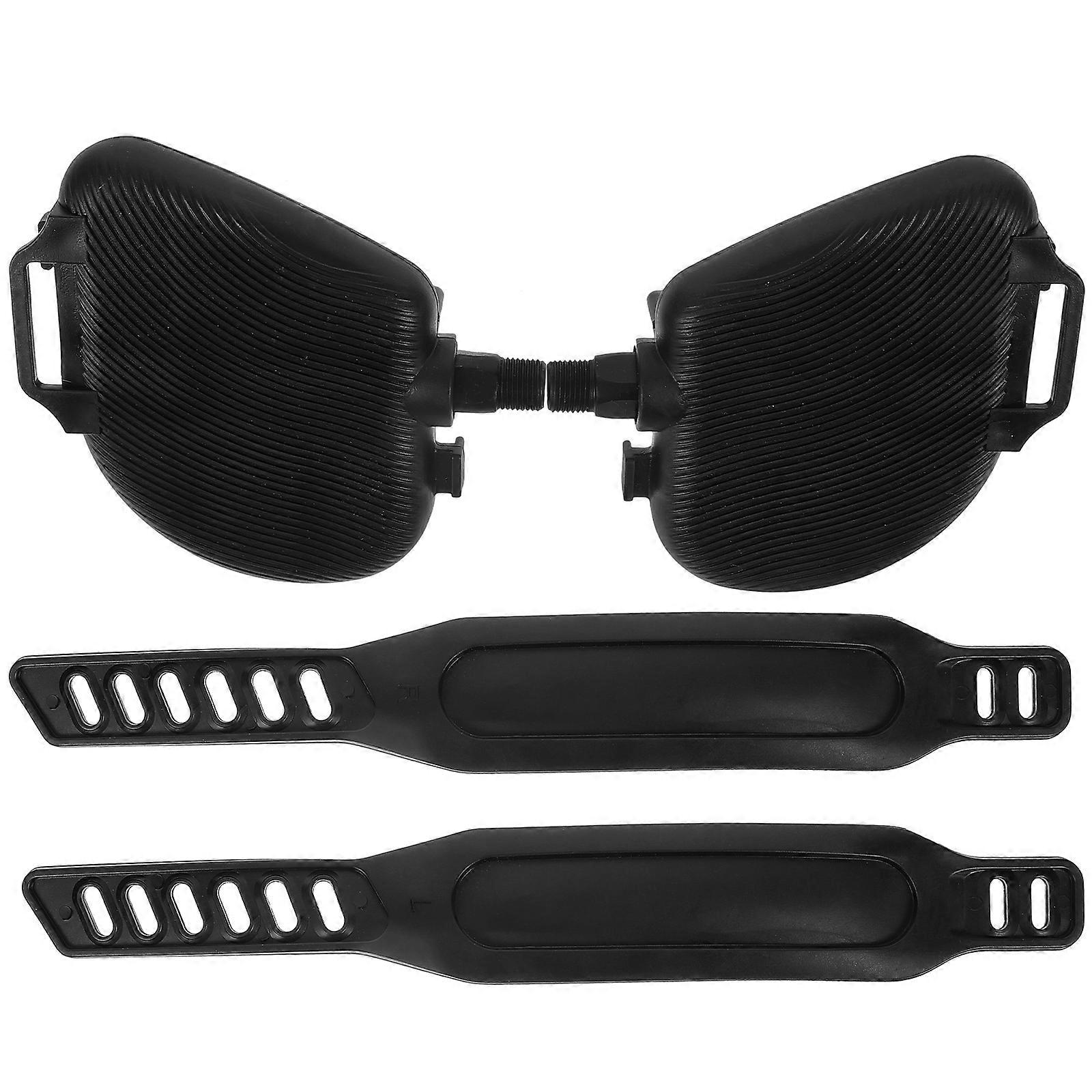 Universal Mountain Bike Non-Slip Platform Pedals for Black Plastic 1 Pair