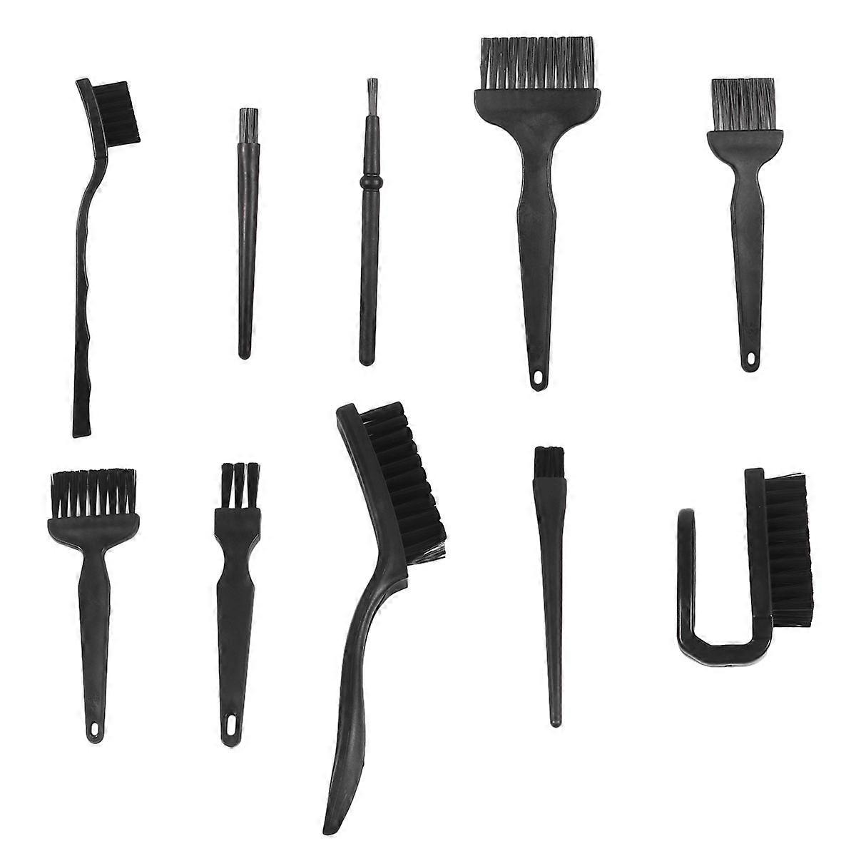 Anti Static Brush for Cleaning Keyboard Phone Computer with PA Nylon Hair Black Lightweight Practical 10pcs