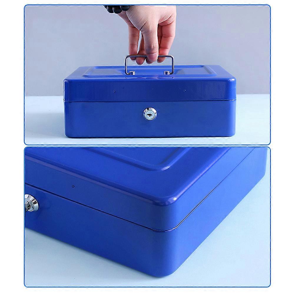 Compact Rectangular Cash Safe Box Portable Metal Money Storage for Small Items Organizer 1Pack