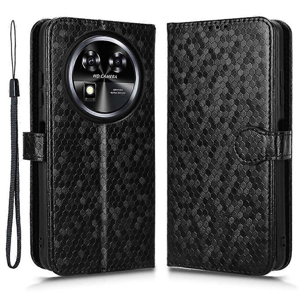 Compatible For Oukitel C37 Case Dot Pattern PU Leather Protective Cover