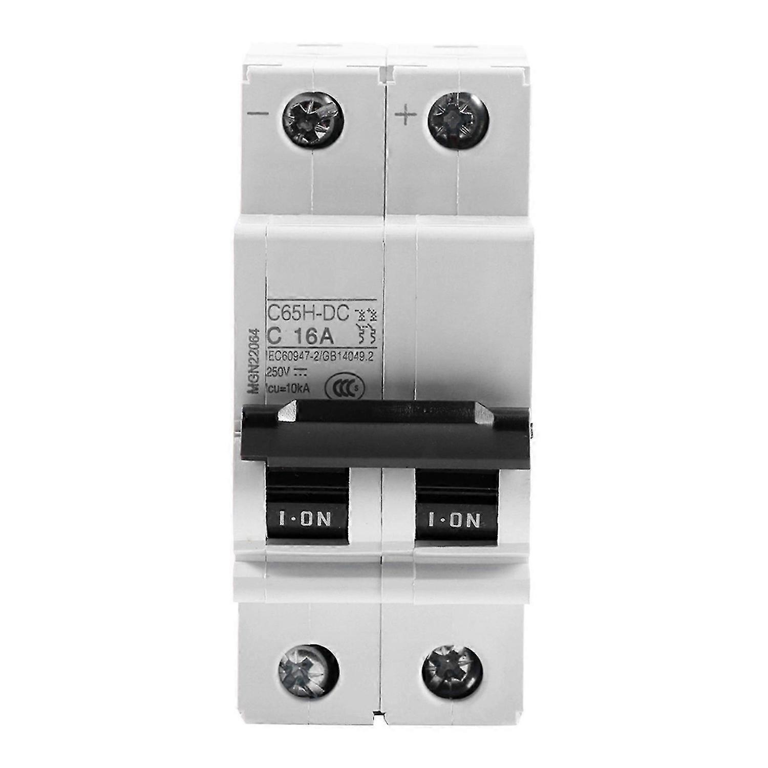 High quality C65H-DC 2P 250V DC air switch small circuit breaker neutral (16A)
