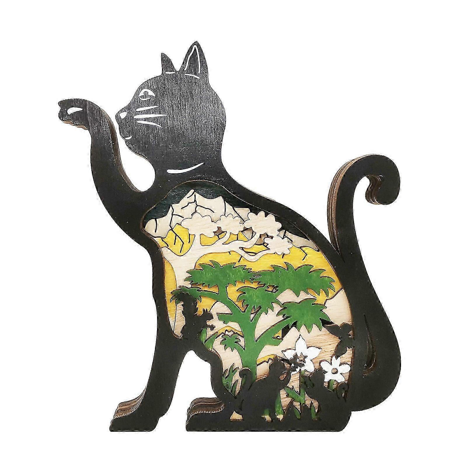 Ornaments Multi-layer Carpentry Gift Boxwood- Creative Desktop Decorations  cs